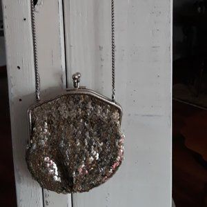 Antique Sequin done on Silk Lining Shoulder Chain